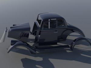 Willys Coupe 1933 Model Cetak 3D