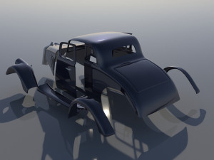 Willys Coupe 1933 Model Cetak 3D