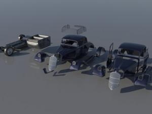 Willys Coupe 1933 Model Cetak 3D