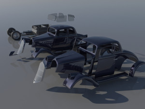 Willys Coupe 1933 Model Cetak 3D