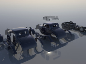 Willys Coupe 1933 Model Cetak 3D