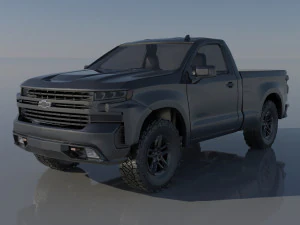 Chevrolet Silverado 1500 cabina normale 2022 Modello di stampa 3D