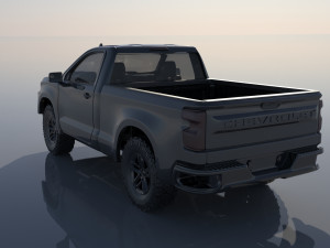 Chevrolet Silverado 1500 Regular Cab 2022 3D Принт Модель