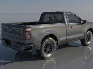 Chevrolet Silverado 1500 Regular Cab 2022 3D Принт Модель