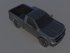 Chevrolet Silverado 1500 Regular Cab 2022 3D Принт Модель