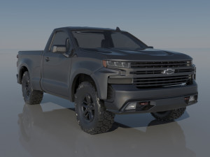 Chevrolet Silverado 1500 Regular Cab 2022 3D Принт Модель