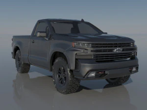 Chevrolet Silverado 1500 Regular Cab 2022 3D Print Model