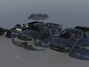 Chevrolet Silverado 1500 Regular Cab 2022 3D Принт Модель