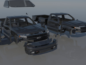 Chevrolet Silverado 1500 Regular Cab 2022 3D Принт Модель