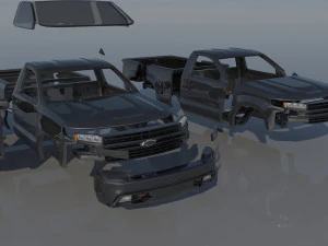 Chevrolet Silverado 1500 Regular Cab 2022 3D Print Model