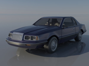 Fo-rd Thunderbird 1983 3D Print Model