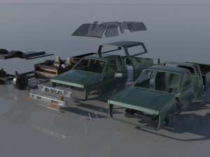Nissan Hardbody D21 Extended Cab 1994 Modèles 3D en vedette