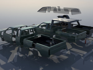 Nissan Hardbody D21 Extended Cab 1994 Modèles 3D en vedette