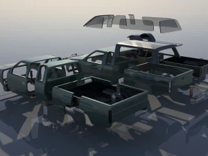 Nissan Hardbody D21 Extended Cab 1994 3D Print Model