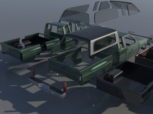 Nissan Hardbody D21 Extended Cab 1994 Modèles 3D en vedette