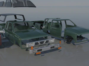 Nissan Hardbody D21 Extended Cab 1994 3D Print Model