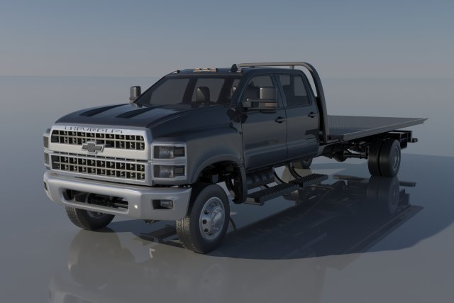 Chevrolet Silverado 5500 Tow Truck 3D Baskı Modeli .c4d .max .obj .3ds .fbx .stl .blend 