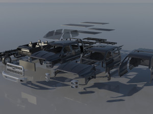 Chevrolet Silverado 5500 Tow Truck 3D Baskı Modeli