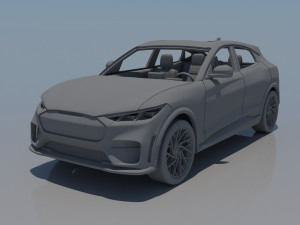 Fo rd Mus tang Mach-E 2022 Modelo de Impressão 3D