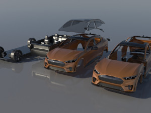 Fo rd Mus tang Mach-E 2022 Modelo de Impressão 3D