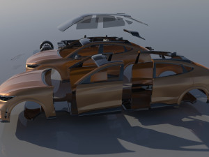 Fo rd Mus tang Mach-E 2022 Modelo de Impressão 3D