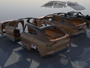 Fo rd Mus tang Mach-E 2022 Modelo de Impressão 3D