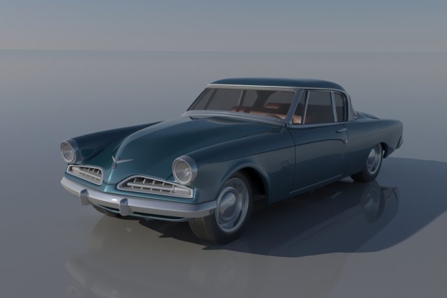 Studebaker Commander Coupe 1953 3D Print Model .c4d .max .obj .3ds .fbx .stl .blend