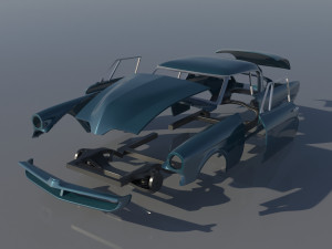 Studebaker Commander Coupe 1953 3D Print Model