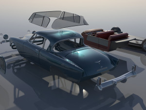 Studebaker Commander Coupe 1953 3D Print Model