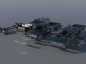 Chevrolet C30 Crew Cab 1975 Modello di stampa 3D