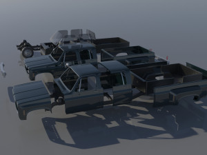Chevrolet C30 Crew Cab 1975 Modello di stampa 3D