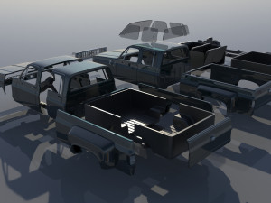 Chevrolet C30 Crew Cab 1975 Modello di stampa 3D
