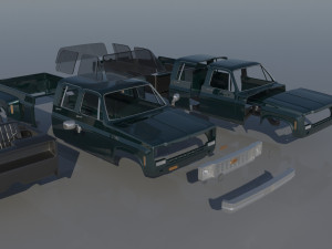 Chevrolet C30 Crew Cab 1975 Modello di stampa 3D
