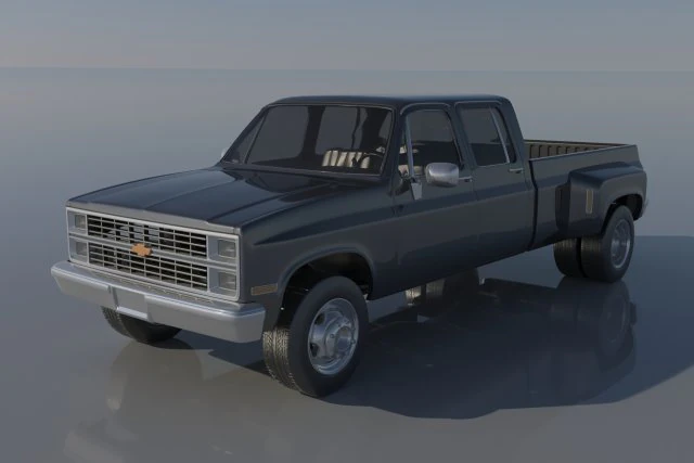 Chevrolet K30 Crew Cab 1975 3D Print Model .c4d .max .obj .3ds .fbx .stl .blend 
