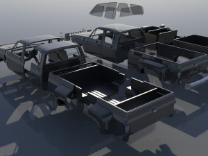 Chevrolet K30 Crew Cab 1975 3D Baskı Modeli