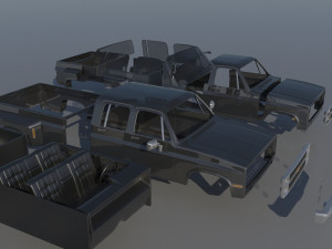 Chevrolet K30 Crew Cab 1975 3D Baskı Modeli