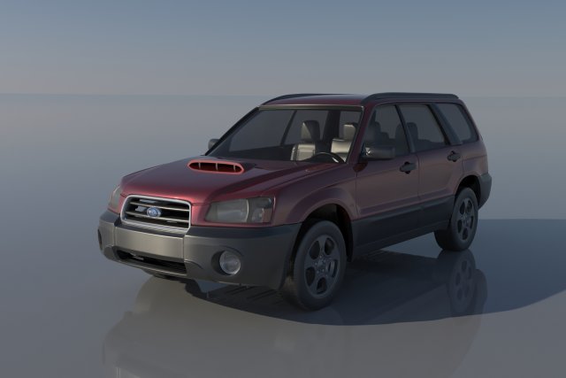 Subaru Forester 2003 3D Принт Модель .c4d .max .obj .3ds .fbx .stl .blend 