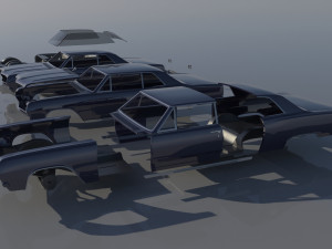 Chevrolet Chevelle 1965 3D 프린트 모델