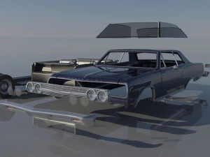Chevrolet Chevelle 1965 3D Print Model