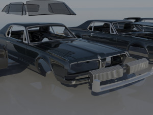 Mercury Cougar 1967 3Dプリントモデル