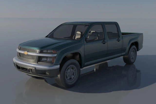 Chevrolet Colorado 2005 Crew Cab 3D Print Model .c4d .max .obj .3ds .fbx .stl .blend 
