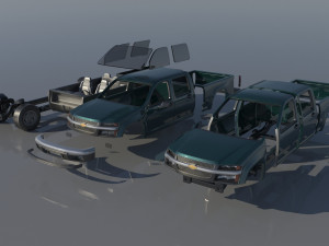 Chevrolet Colorado 2005 Crew Cab Modelo de Impressão 3D