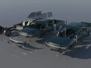 Chevrolet Colorado 2005 Crew Cab 3D Print Model