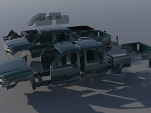 Chevrolet Colorado 2005 Crew Cab Modelo de Impressão 3D