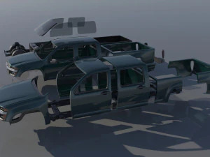 Chevrolet Colorado 2005 Crew Cab 3D Print Model