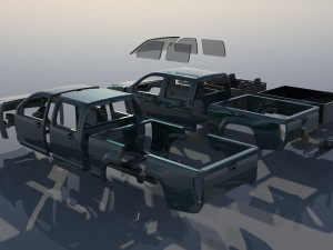 Chevrolet Colorado 2005 Crew Cab Modelo de Impressão 3D