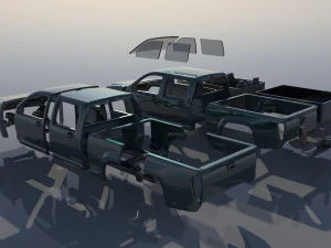 Chevrolet Colorado 2005 Crew Cab 3D Print Model