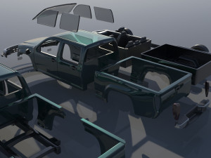 Chevrolet Colorado 2005 Crew Cab Modelo de Impressão 3D