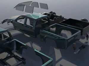 Chevrolet Colorado 2005 Crew Cab 3D Print Model