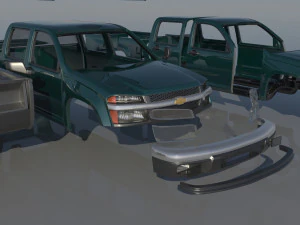 Chevrolet Colorado 2005 Crew Cab 3D Print Model